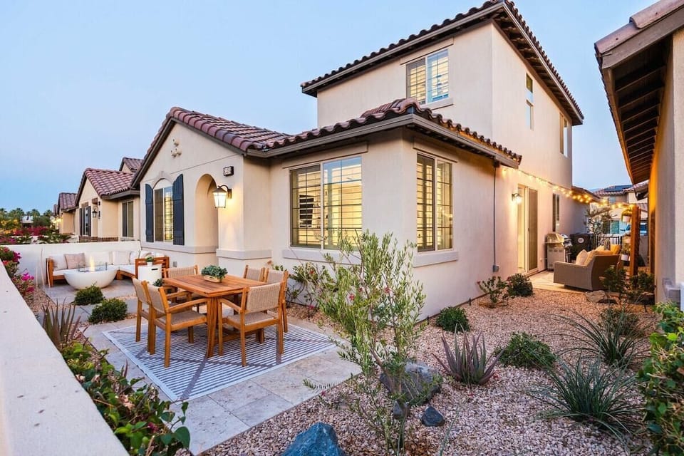 Step to the side patio where you will find more comfy seating.