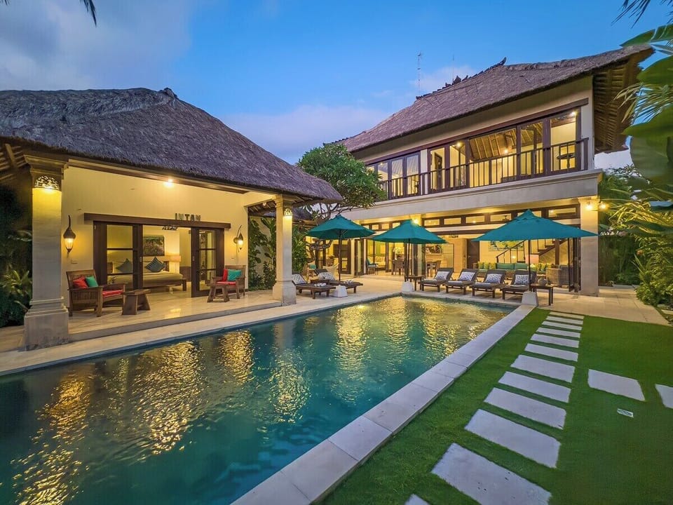 pool and whole building