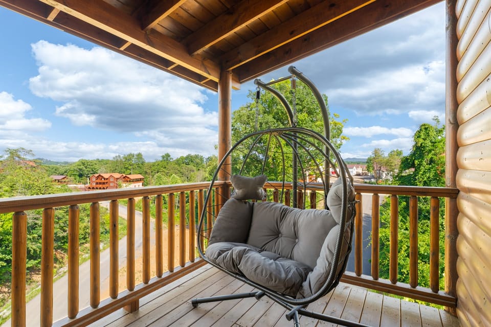 Kick back in a comfy chair and take in the beauty of the Smoky Mountains.