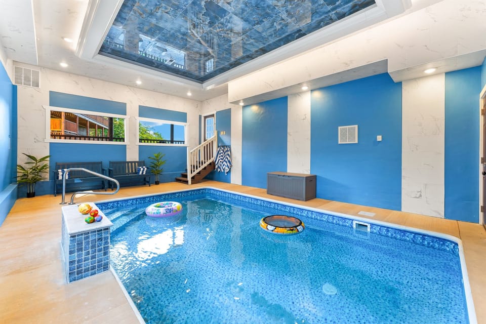 Heated indoor pool, perfect for swimming no matter the season.