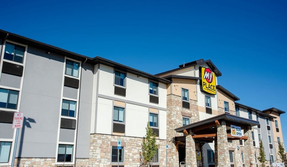 Pull up to the bright, modern exterior for easy arrivals.