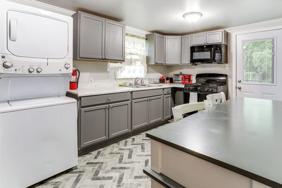 Kitchen | In-Unit Laundry | Central Heating & A/C