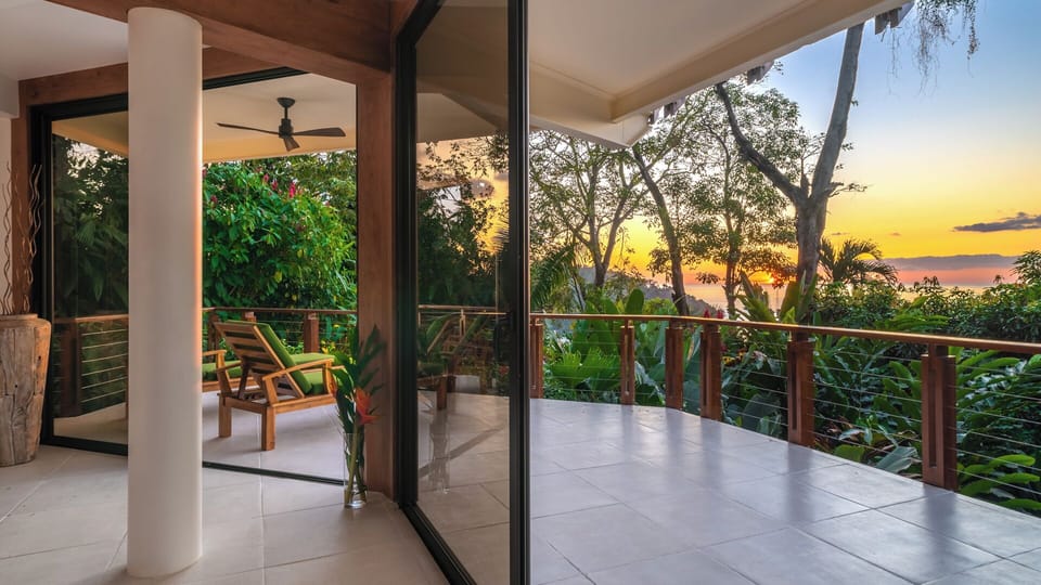 Terrace at sunset