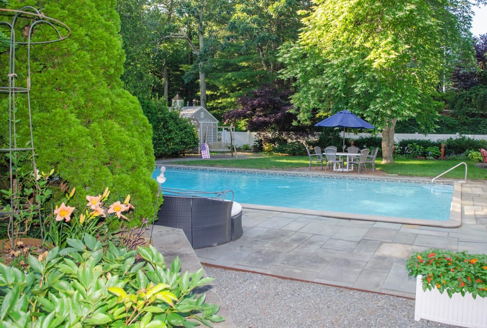 Inviting Back Yard with Pool