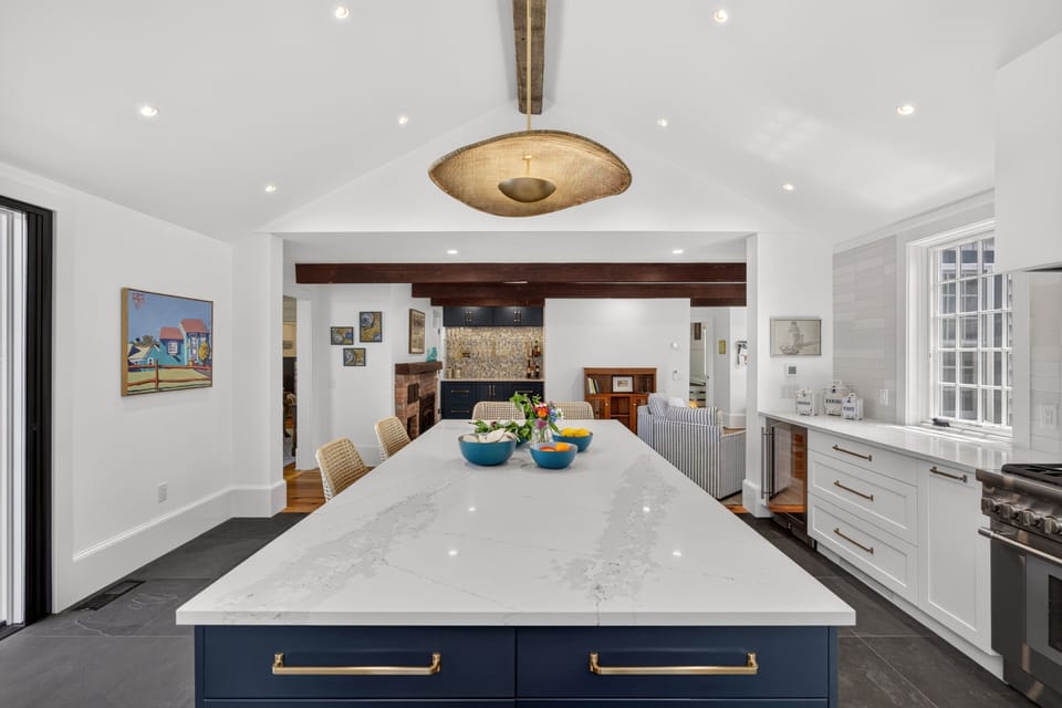 Gorgeous renovated kitchen with large center island