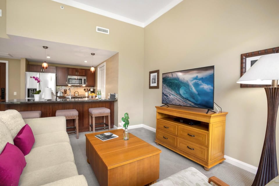 Relax in comfort: modern kitchen, plush seating, and perfect vibes.  HKH-114
