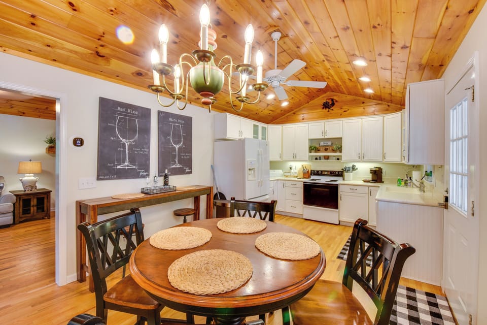 Kitchen & Dining Area | Central A/C & Heating