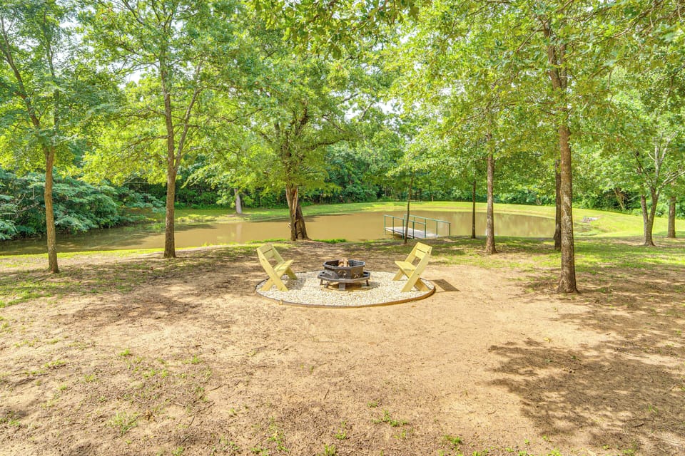 Fire Pit Area | Private Pond