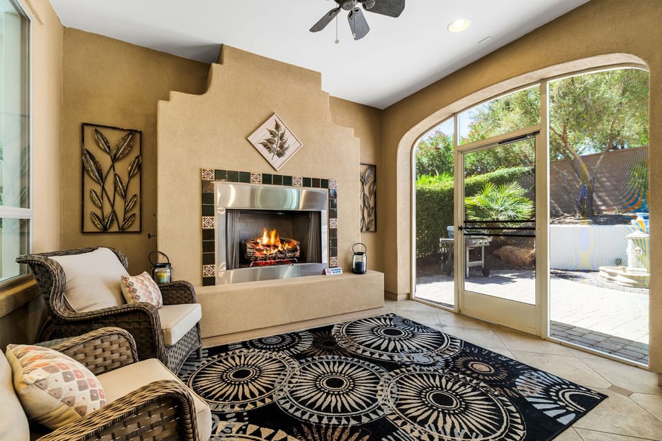 Outdoor Fireplace room