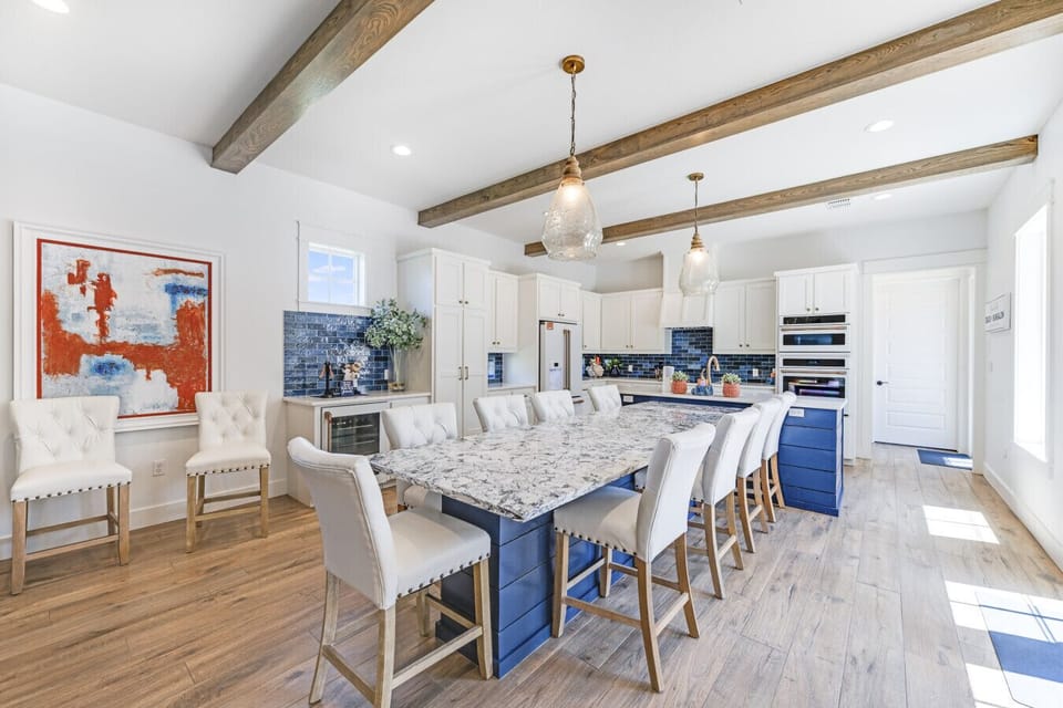 Bright dining space