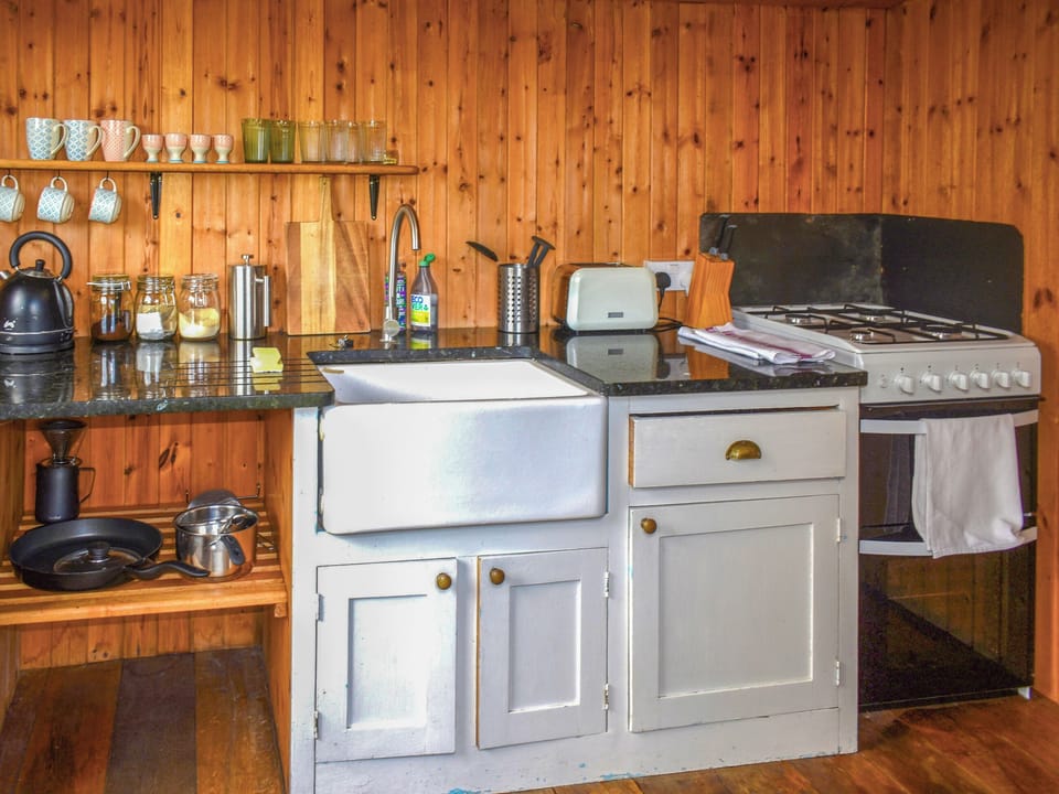 Kitchen area | Russet Yurt - Walnut Farm, Beaminster