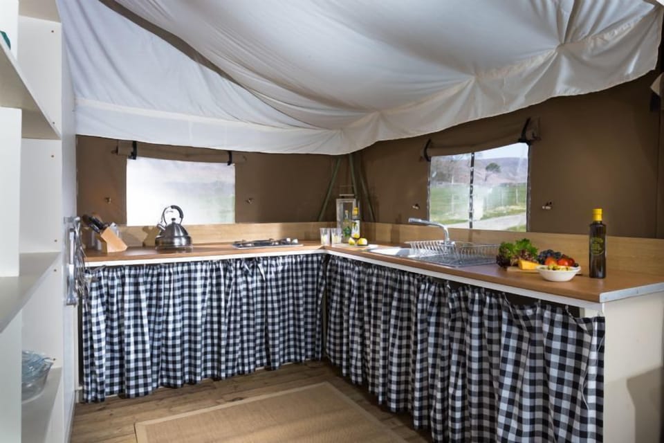 Well equipped kitchen with gas hob