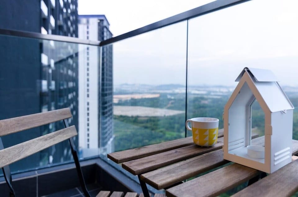 Your private balcony with a setting.