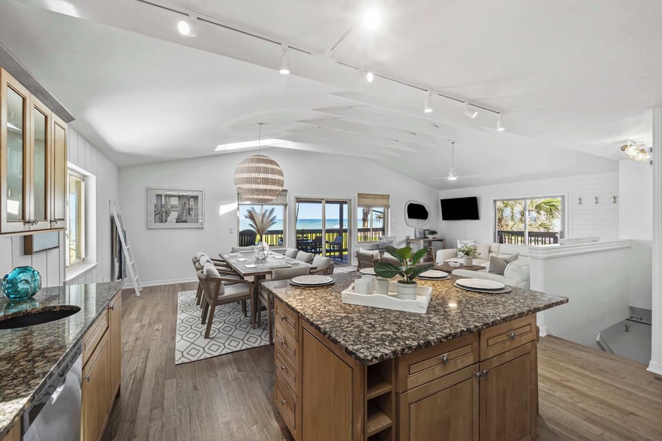 Kitchen with large center island
