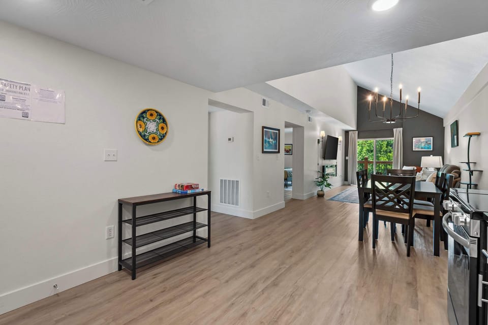 The open, airy kitchen offers ample storage & every home comfort