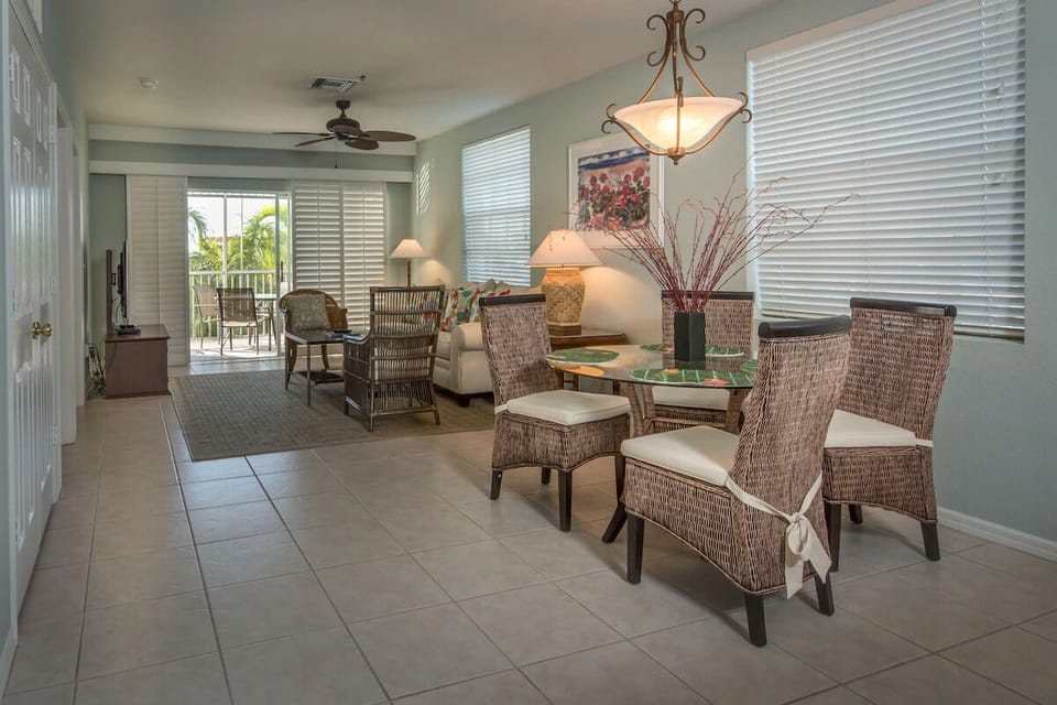 Stretch out together in the open-plan lounge and dining space.
