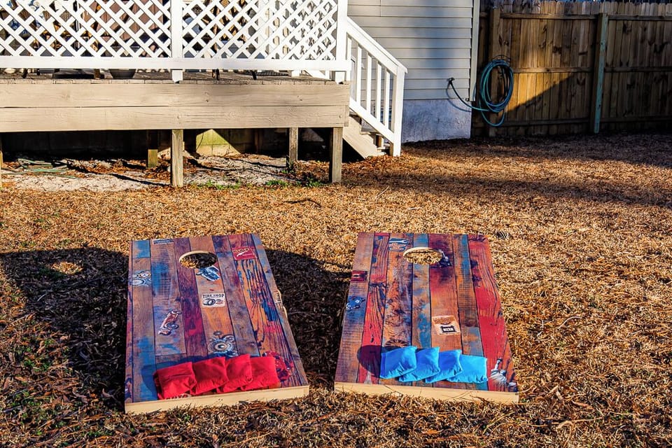 Enjoy a game of cornhole during your stay! Game is stored in laundry closet.