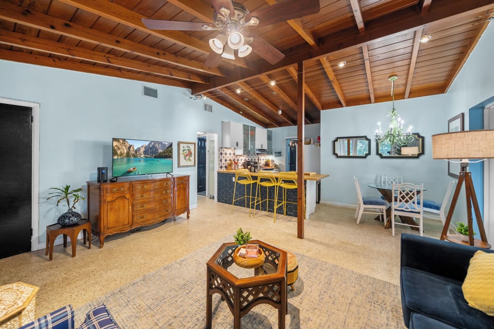 Beach house themed living room near  downtown