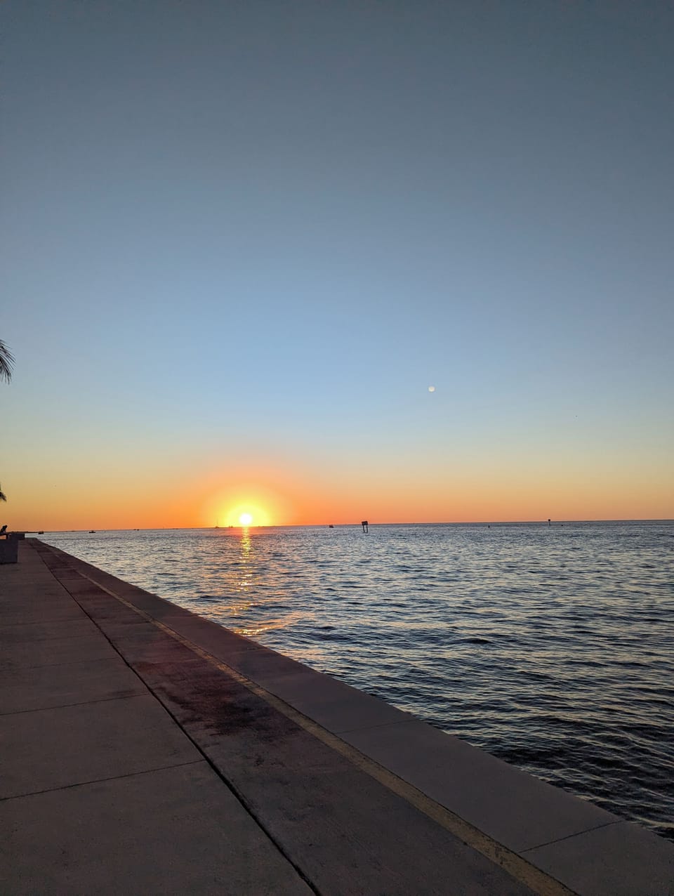 Seawall sunset 