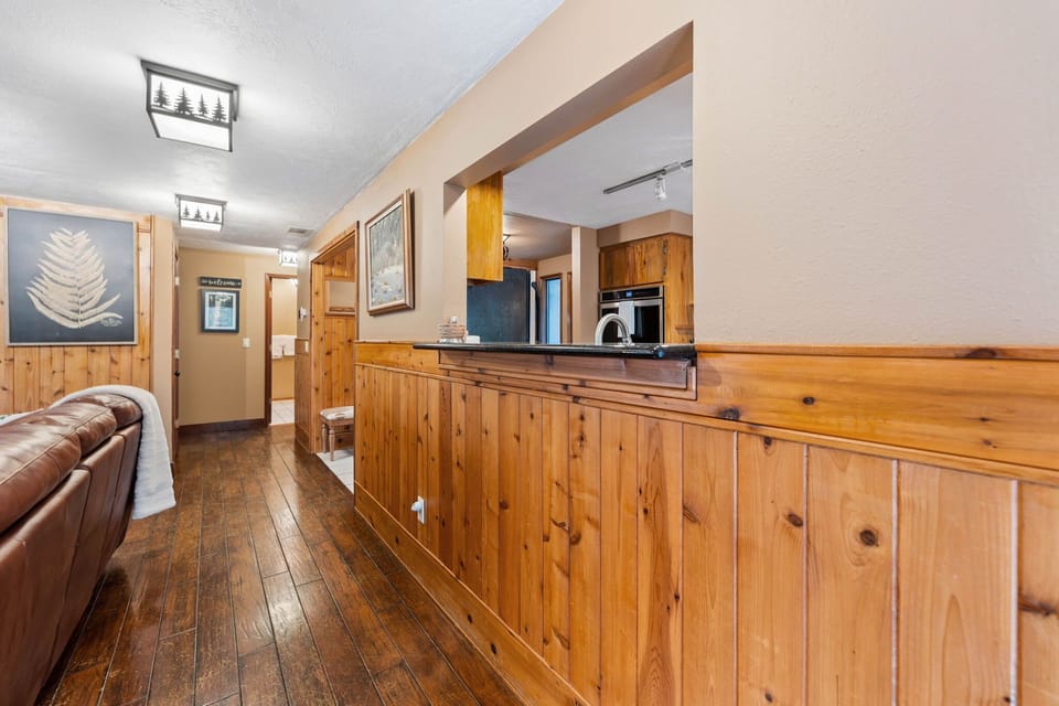 Craving a snack? The kitchen is just around the corner from this cozy living space.