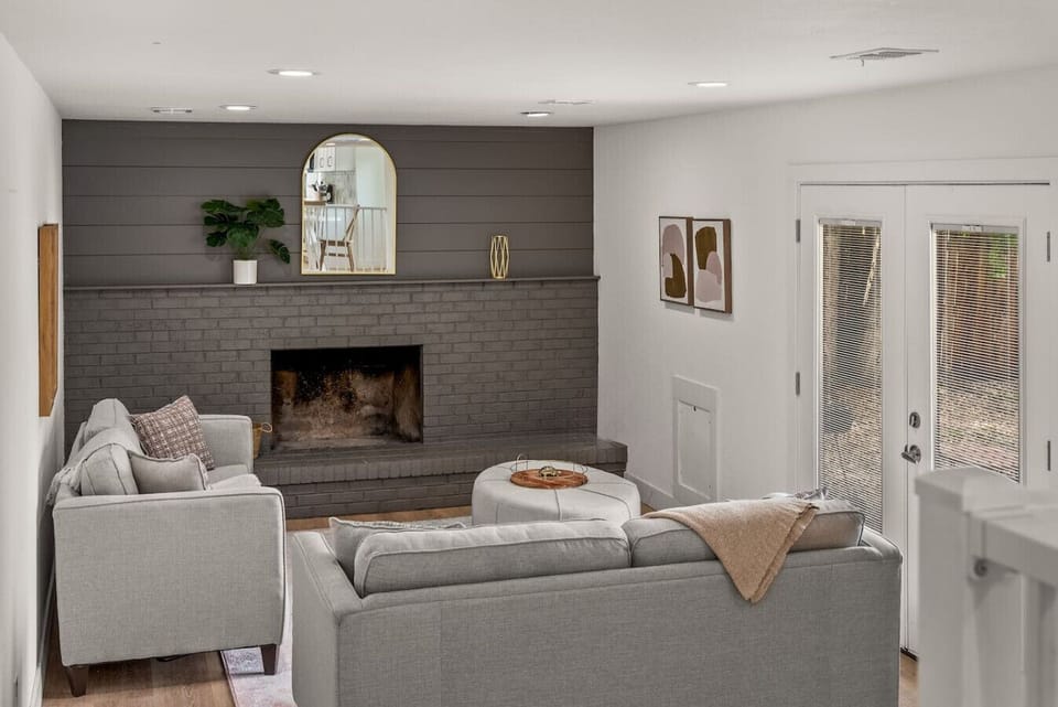 Secondary living space with walk out patio