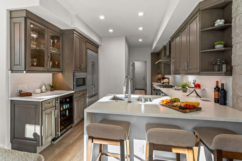 Fully stocked chef's kitchen