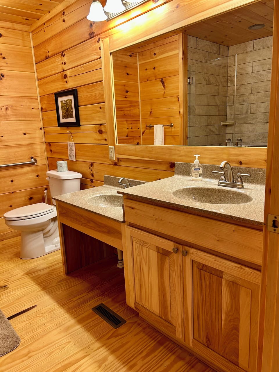 ADA compliant bathroom with walk in shower