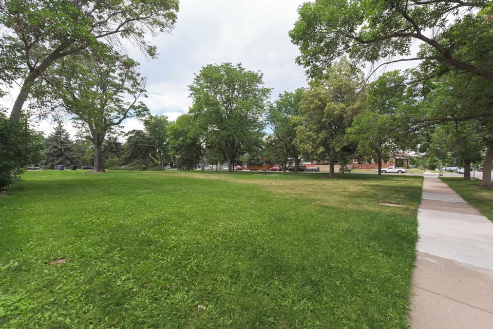This unit is right next to a park