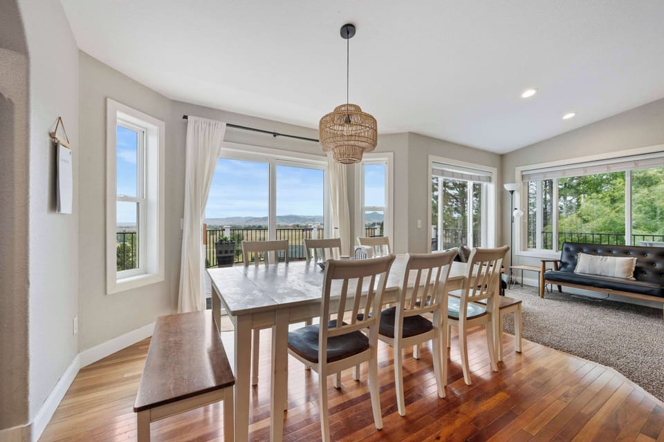 Airy living & dining combo designed for comfort and connection