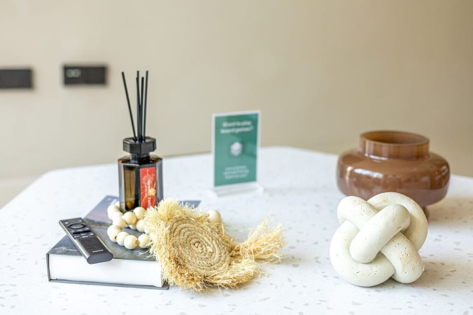 Cozy details, calming scents, and stylish touches