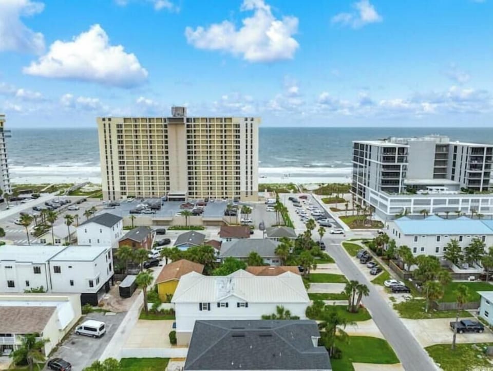 Condo roof, street and showing how the beach is walking distance. 