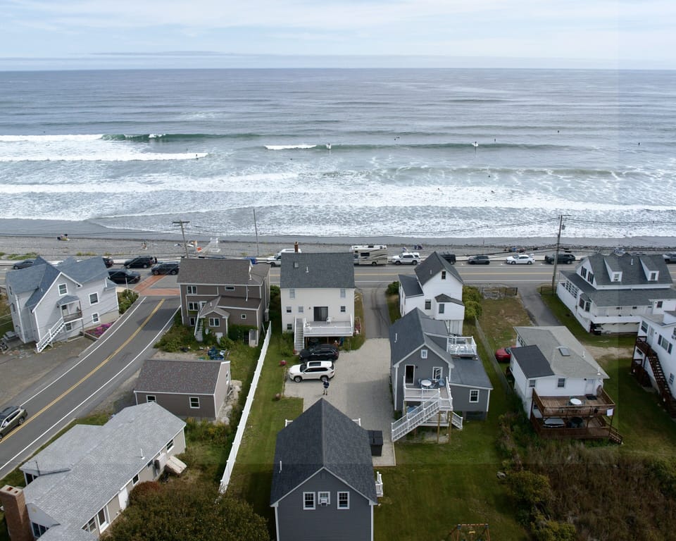 Arial view of Sea Spray Cottages including the Beach Plum.