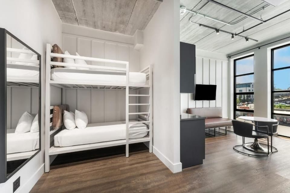 Gather comfortably with bunks nearby for easy group stays.