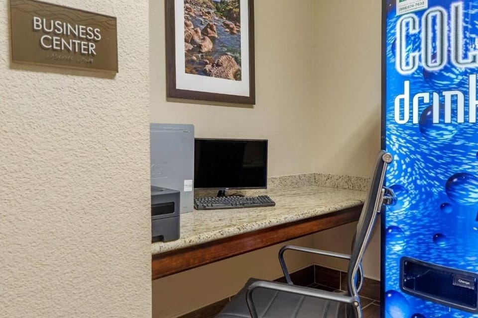 Catch up on emails quickly at the convenient business center.