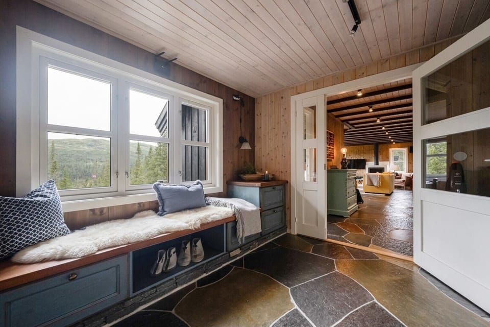 Bright, welcoming entrance and spacious receiving area for guests