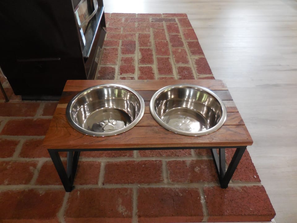Bringing your dog? We have a food and water bowl for you to use.