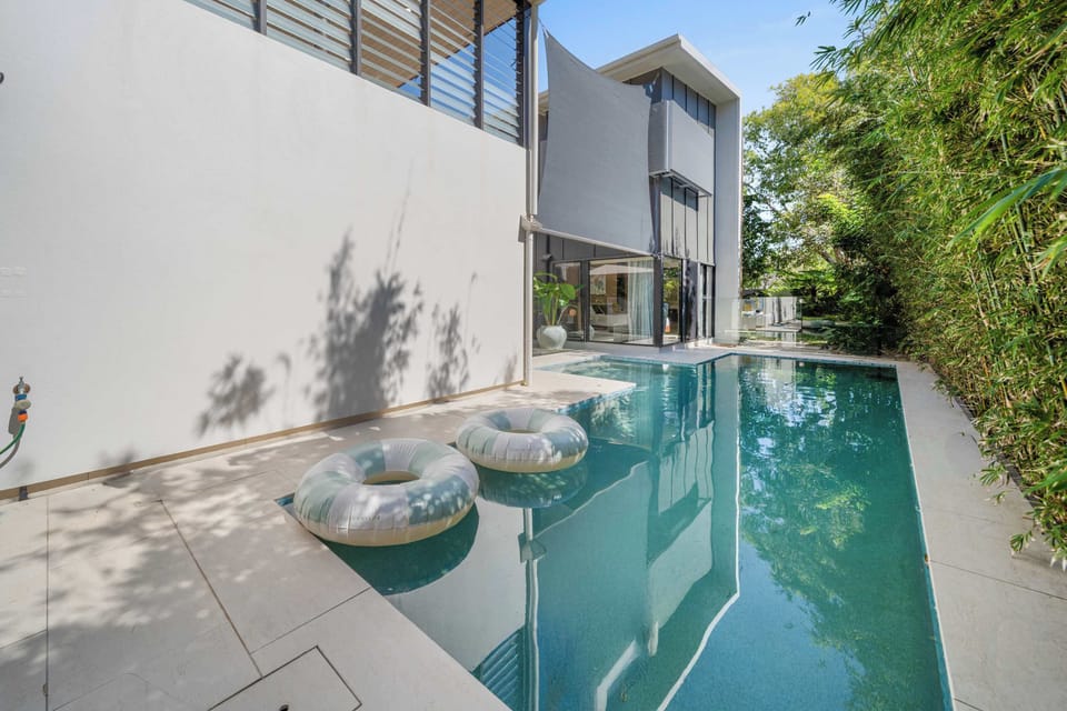 Soak up the sun by the private pool and spa.
