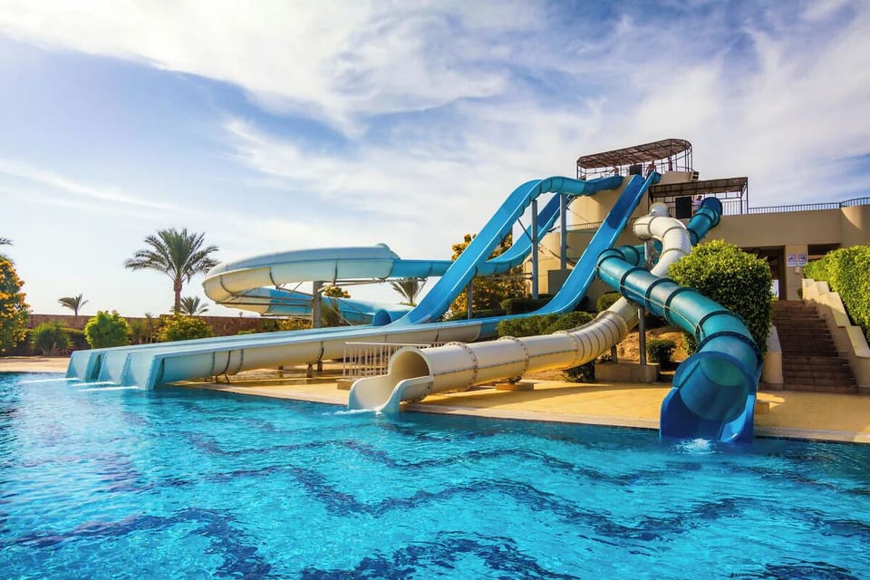 Glide into cool water from smooth, high-speed slide runs.