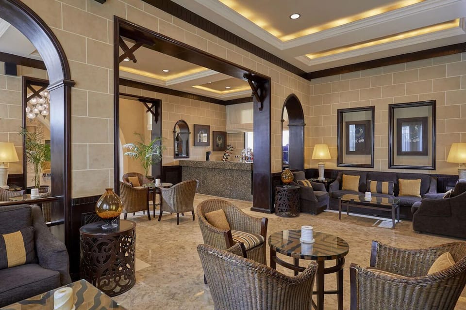 Settle into cozy seating for relaxed chats and cocktails.