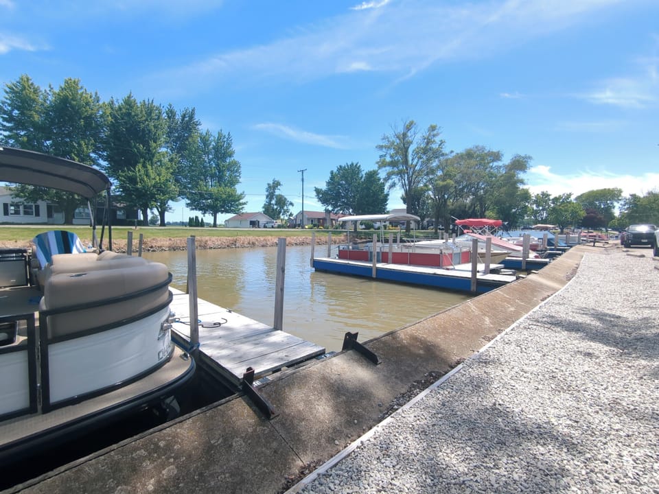 Boat slip available for rent at the marina across the street - send us a message for details.