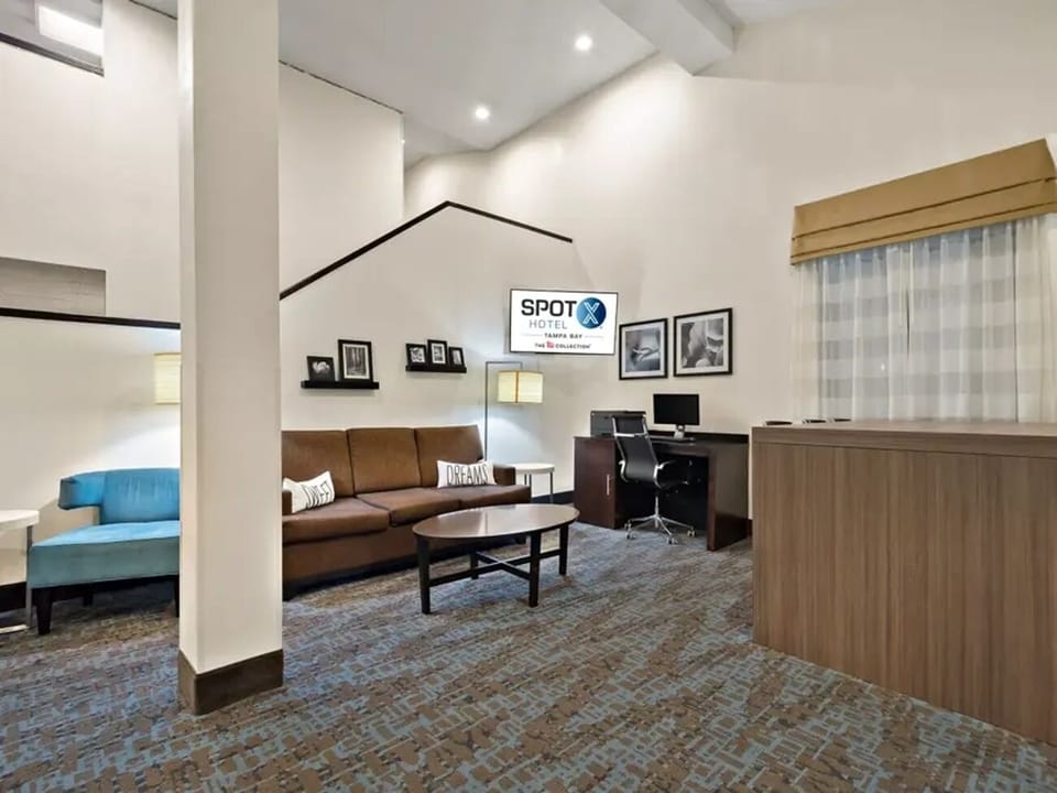 Sip and socialize near the front desk in stylish common areas.