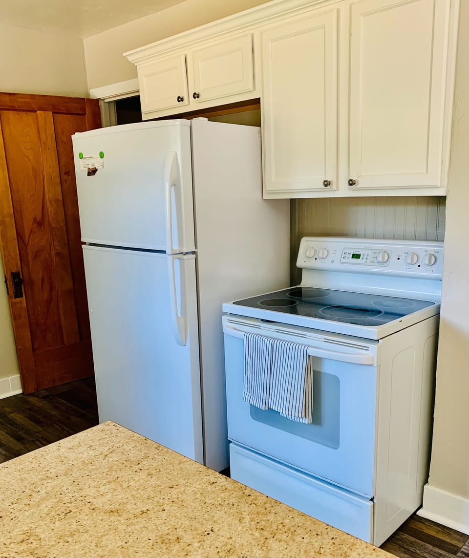View of the kitchen.