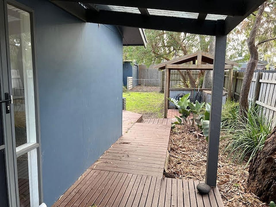 Entrance on side deck