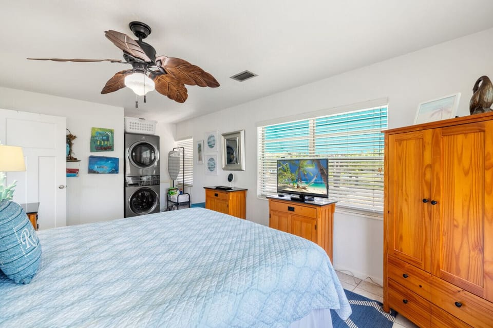 Bedroom #2 has a king bed, roku TV and is just off the living room