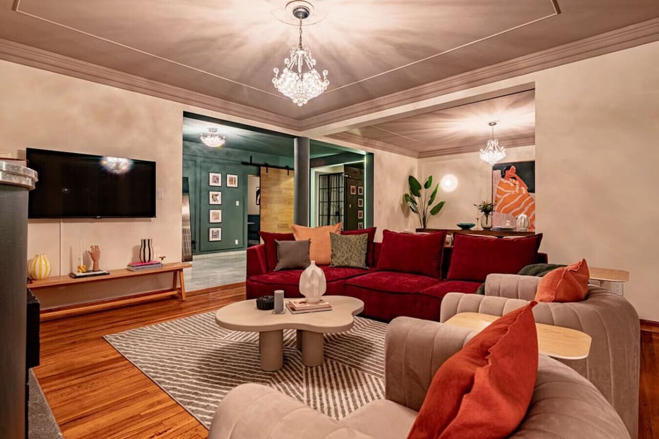 Spacious and stylish living room with comfortable seating for everyone