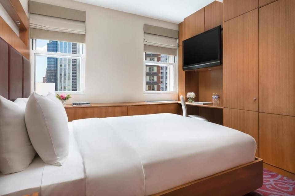 Kick back in bed and enjoy your favorite shows in comfort.