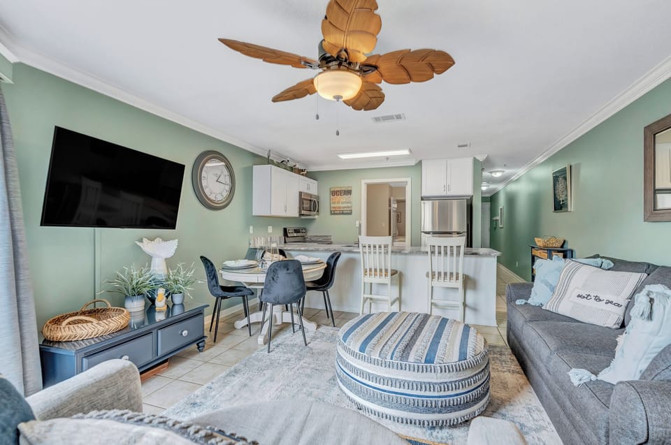 Living Room- Dining area- Kitchen Island