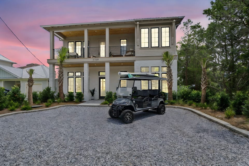 6 Seater Golf Cart with 10ft Stand up Paddle Board Included 