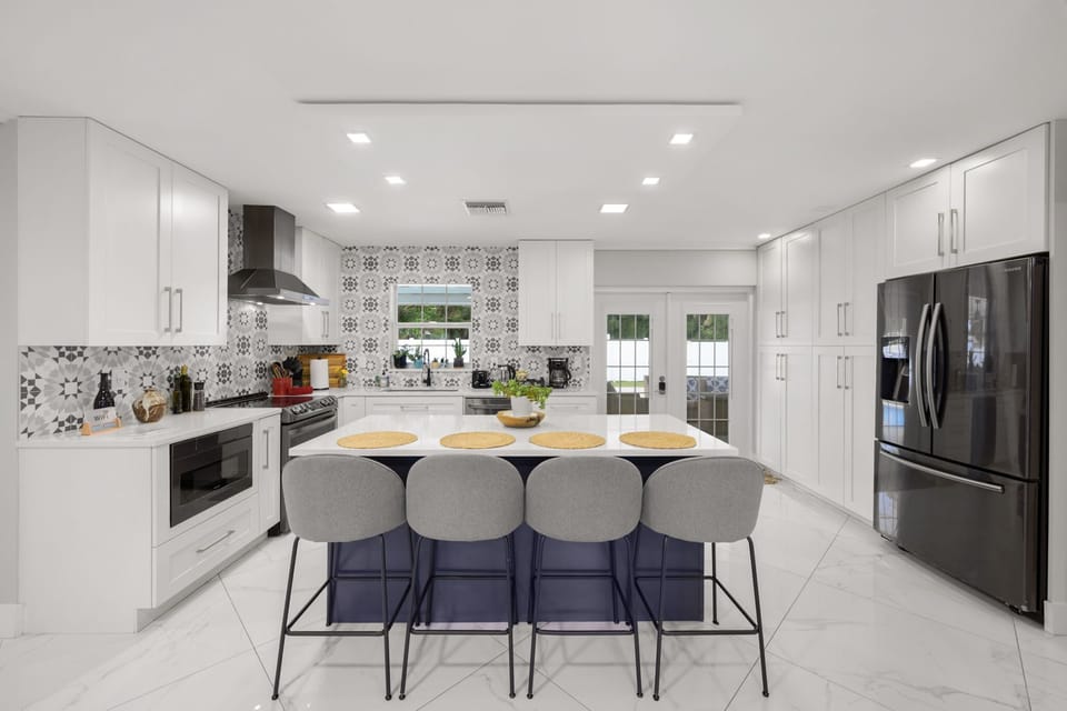 Our fully stocked kitchen has everything you need to prepare delicious meals and enjoy quality time together.

