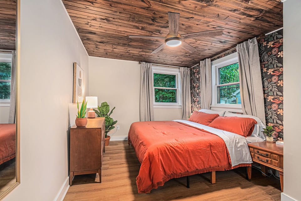 Master bedroom with king bed